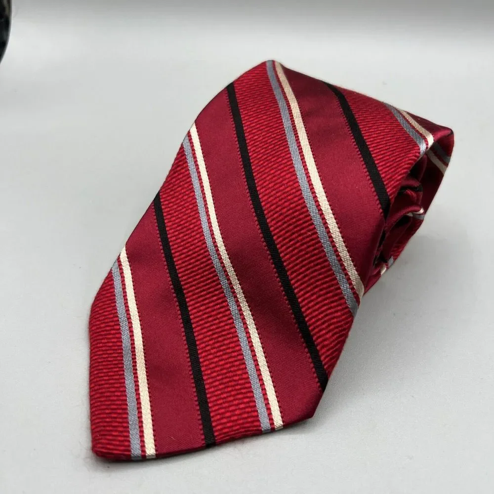 JOS A BANK Tie Multicolor Striped Silk 3.75